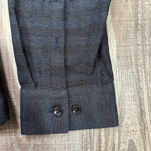 Jared Lang After Hours Long Sleeve Button Front Shirt Men's XL Navy/Black - Picture 5 of 12